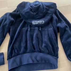 Vetements X Juicy Couture Cropped Hoodie